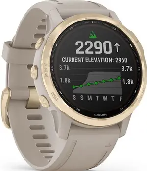 Смарт-годинник Garmin Fenix 6S Pro Solar Edition Light Gold with Light Sand Band (010-02409-11/10)
