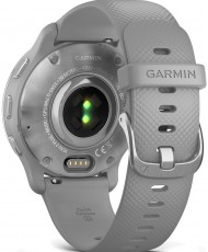 Смарт-часы Garmin Venu 2 Plus Silver S. Steel Bezel w. Powder G. Case and S. Band (010-02496-00/10)