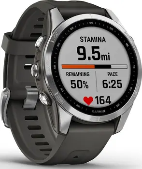 Смарт-годинник Garmin Fenix 7S Silver with Graphite Band (010-02539-00/01)