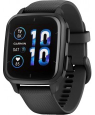  Смарт-часы Garmin Venu Sq 2 – Music Edition Slate Aluminum Bezel with Black Case and Silicone Band (010-02700-00/10)