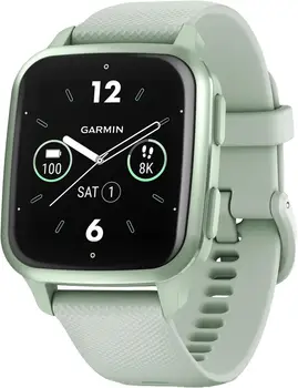  Смарт-часы Garmin Venu Sq 2 Metallic Mint Aluminum Bezel with Cool Mint Case and Silicone Band (010-02701-02/12)