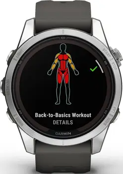Смарт-годинник Garmin Fenix 7S Pro Solar Silver w. Graphite Band (010-02776-00/01)