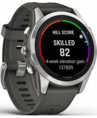 Смарт-годинник Garmin Fenix 7S Pro Solar Silver w. Graphite Band (010-02776-00/01)