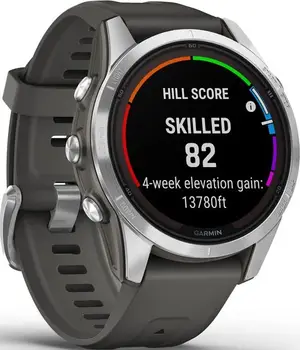 Смарт-годинник Garmin Fenix 7S Pro Solar Silver w. Graphite Band (010-02776-00/01)
