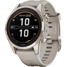 Смарт-часы Garmin Fenix 7S Pro Sapphire Solar Soft Gold w. Light Sand Band (010-02776-14/15)