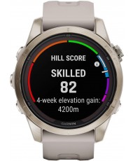 Смарт-годинник Garmin Fenix 7S Pro Sapphire Solar Soft Gold w. Light Sand Band (010-02776-14/15)