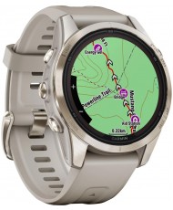 Смарт-годинник Garmin Fenix 7S Pro Sapphire Solar Soft Gold w. Light Sand Band (010-02776-14/15)