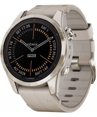 Смарт-часы Garmin Fenix 7S Pro Sapphire Solar Soft Gold w. Limestone L. Band (010-02776-30)