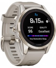 Смарт-годинник Garmin Fenix 7S Pro Sapphire Solar Soft Gold w. Limestone L. Band (010-02776-30)