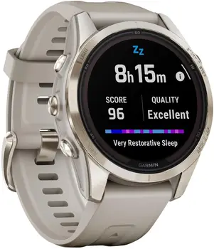Смарт-годинник Garmin Fenix 7S Pro Sapphire Solar Soft Gold w. Limestone L. Band (010-02776-30)