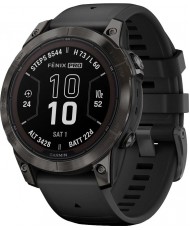 Смарт-годинник Garmin Fenix 7 Pro Sapphire Solar Carbon G. DLC Tit. with Black Band (010-02777-10/11)