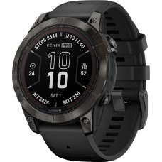 Смарт-часы Garmin Fenix 7 Pro Sapphire Solar Carbon G. DLC Tit. with Black Band (010-02777-10/11)