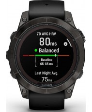 Смарт-годинник Garmin Fenix 7 Pro Sapphire Solar Carbon G. DLC Tit. with Black Band (010-02777-10/11)