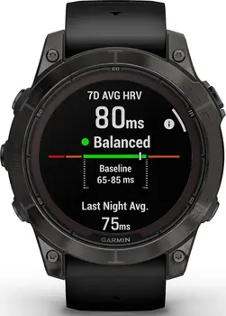 Смарт-годинник Garmin Fenix 7 Pro Sapphire Solar Carbon G. DLC Tit. with Black Band (010-02777-10/11)