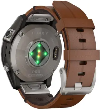 Смарт-годинник Garmin Fenix 7 Pro Sapphire Solar Titanium with Chestnut L. Band (010-02777-30)
