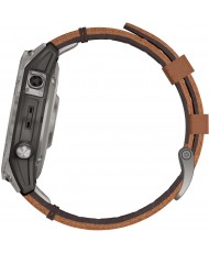 Смарт-годинник Garmin Fenix 7 Pro Sapphire Solar Titanium with Chestnut L. Band (010-02777-30)