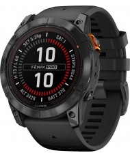 Смарт-годинник Garmin Fenix 7X Pro Solar Slate Gray w. Black Band (010-02778-00/01)