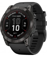 Смарт-часы Garmin Fenix 7X Pro Sapphire Solar Carbon G. DLC Tit. with Black Band (010-02778-10/11)