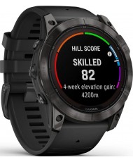 Смарт-часы Garmin Fenix 7X Pro Sapphire Solar Carbon G. DLC Tit. with Black Band (010-02778-10/11)