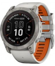 Смарт-годинник Garmin Fenix 7X Pro Sapphire Solar Titanium w. Fog Gray/Ember O. Band (010-02778-14/15)