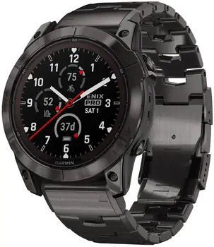 Смарт-годинник Garmin Fenix 7X Pro Sapphire Solar Carbon G. DLC Tit. with Vented Tit. Bracelet (010-02778-30)