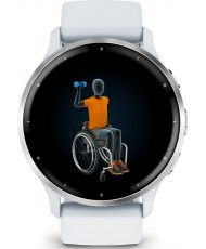 Смарт-часы Garmin Venu 3 Silver Stainless Steel Bezel with Whitestone Case and Silicone Band (010-02784-00/50) (UA)