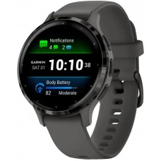 Смарт-часы Garmin Venu 3S Slate S. Steel Bezel w. Pebble Gray Case and S. Band (010-02785-00)