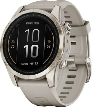 Смарт-годинник Garmin Epix Pro Gen 2 Sapphire 42mm Soft Gold w. Light S. Band (010-02802-10/11)