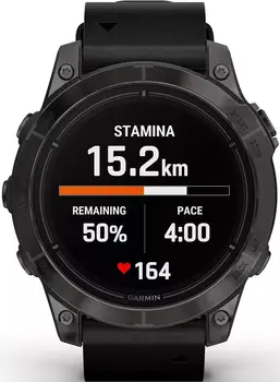 Смарт-годинник Garmin Epix Pro Gen 2 Sapphire 47mm Carbon G. DLC Tit. with B. Leather Band (010-02803-30)