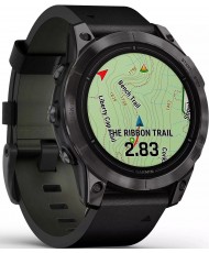 Смарт-часы Garmin Epix Pro Gen 2 Sapphire 47mm Carbon G. DLC Tit. with B. Leather Band (010-02803-30)