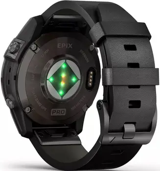 Смарт-годинник Garmin Epix Pro Gen 2 Sapphire 47mm Carbon G. DLC Tit. with B. Leather Band (010-02803-30)