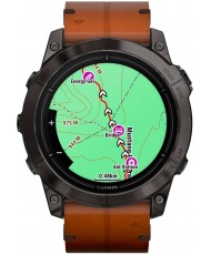 Смарт-годинник Garmin Epix Pro Gen 2 Sapphire 51mm Carbon G. DLC Tit. with Chestnut L. Band (010-02804-30)