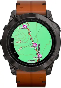 Смарт-часы Garmin Epix Pro Gen 2 Sapphire 51mm Carbon G. DLC Tit. with Chestnut L. Band (010-02804-30)