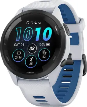 Смарт-годинник Garmin Forerunner 265 Black Bezel w. Whitestone Case and Whitestone/Tidal Blue S. Band (010-02810-01/11)