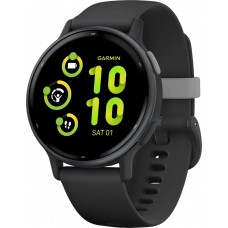 Смарт-часы Garmin Vivoactive 5 Slate Aluminum Bezel with Black Case and Silicone Band (010-02862-10)