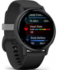 Смарт-годинник Garmin Vivoactive 5 Slate Aluminum Bezel with Black Case and Silicone Band (010-02862-10)