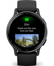 Смарт-годинник Garmin Vivoactive 5 Slate Aluminum Bezel with Black Case and Silicone Band (010-02862-10)