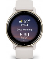 Смарт-годинник Garmin Vivoactive 5 Cream Gold Aluminum Bezel with Ivory Case and Silicone Band (010-02862-11)