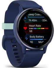 Смарт-годинник Garmin Vivoactive 5 Metallic Navy Aluminum Bezel with Navy Case and Silicone Band (010-02862-12)