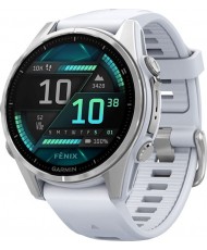 Смарт-годинник Garmin Fenix 8 43mm AMOLED Silver with Whitestone Silicone Band (010-02903-00)