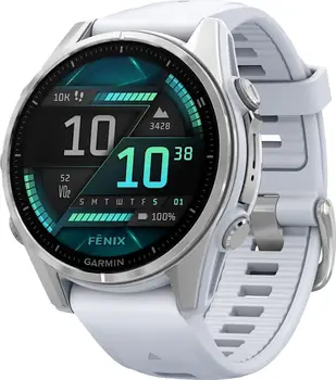 Смарт-часы Garmin Fenix 8 43mm AMOLED Silver with Whitestone Silicone Band (010-02903-00)