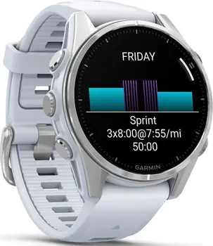 Смарт-часы Garmin Fenix 8 43mm AMOLED Silver with Whitestone Silicone Band (010-02903-00)