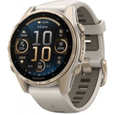 Смарт-годинник Garmin Fenix 8 43mm AMOLED Sapphire Soft Gold w. Fog Gray/Dark Sandstone S. Band (010-02903-10/11)