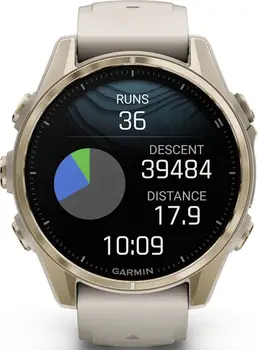 Смарт-годинник Garmin Fenix 8 43mm AMOLED Sapphire Soft Gold w. Fog Gray/Dark Sandstone S. Band (010-02903-10/11)