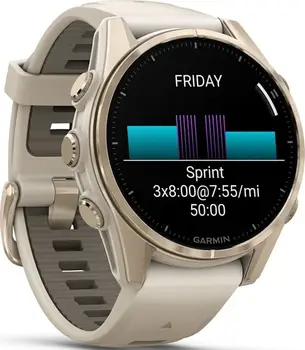 Смарт-годинник Garmin Fenix 8 43mm AMOLED Sapphire Soft Gold w. Fog Gray/Dark Sandstone S. Band (010-02903-10/11)