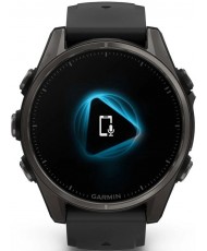 Смарт-годинник Garmin Fenix 8 43mm AMOLED Sapphire Carbon Gray DLC Tit. w. Black/Pebble Gray S. Band (010-02903-20/21)