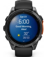 Смарт-часы Garmin Fenix 8 47mm AMOLED Slate Gray with Black Silicone Band (010-02904-00)