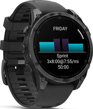 Смарт-годинник Garmin Fenix 8 47mm AMOLED Slate Gray with Black Silicone Band (010-02904-00/09)