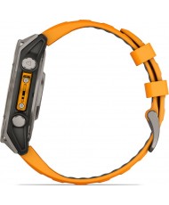 Смарт-часы Garmin Fenix 8 51mm AMOLED Sapphire Titanium w. Spark Orange/Graphite Silicone Band (010-02905-10/11)