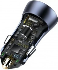 Зарядний пристрій Baseus Golden Contactor Pro USB-A/USB-A Dark Gray (CCJD-A0G)